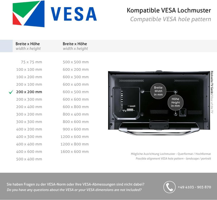 V071 VESA Adapter kompatibel mit Samsung Frame 32 Zoll Fernseher