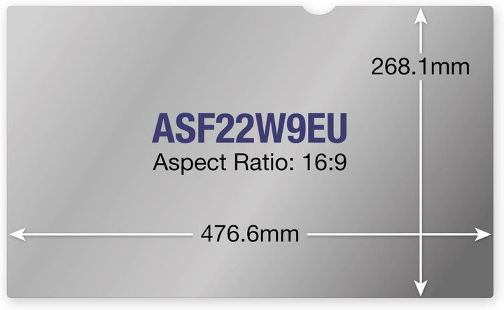 Targus ASF22W9EU Blickschutzfilter 22" (16:9) Entspiegelung Blendfrei Umkehrbarer Bildschirm Antiref