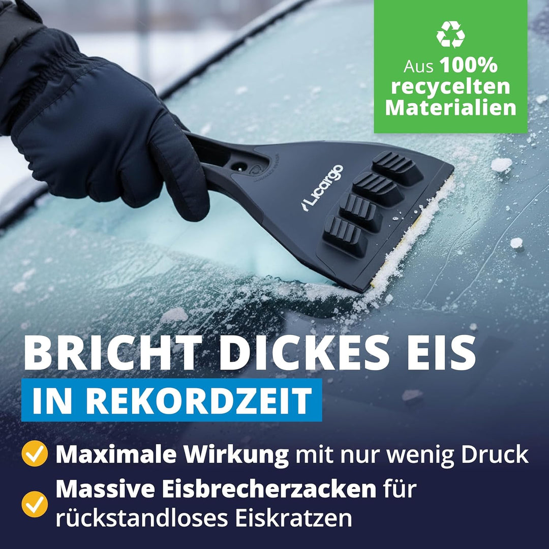 LICARGO Winter Komplett Set - Auto Luftentfeuchter (1kg) - 1x recycelter Eiskratzer - 1x Mikrofaser