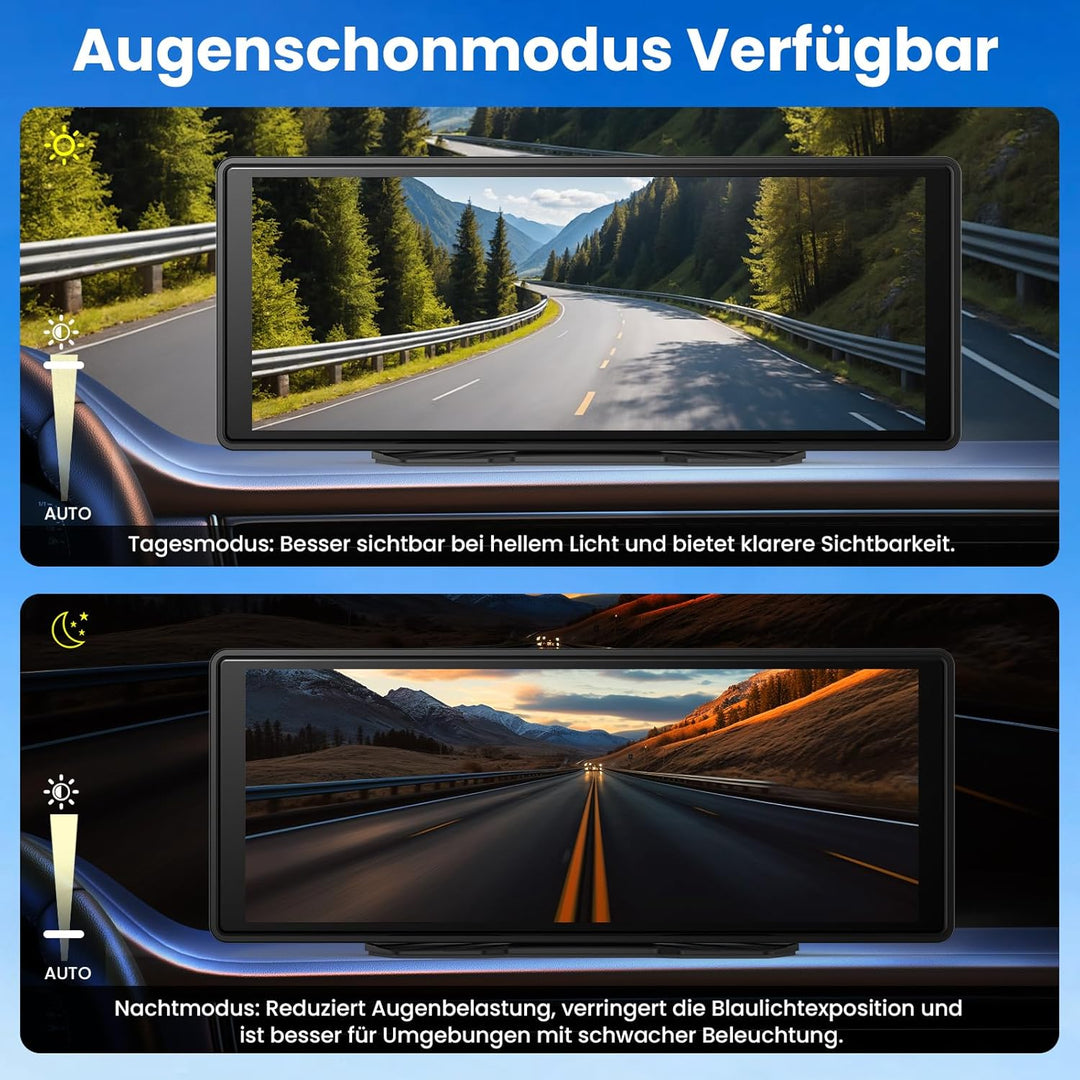 CarPlay Bildschirm, Wireless Android Auto Display mit GPS Navigationsgeräte, Bluetooth Freisprechein