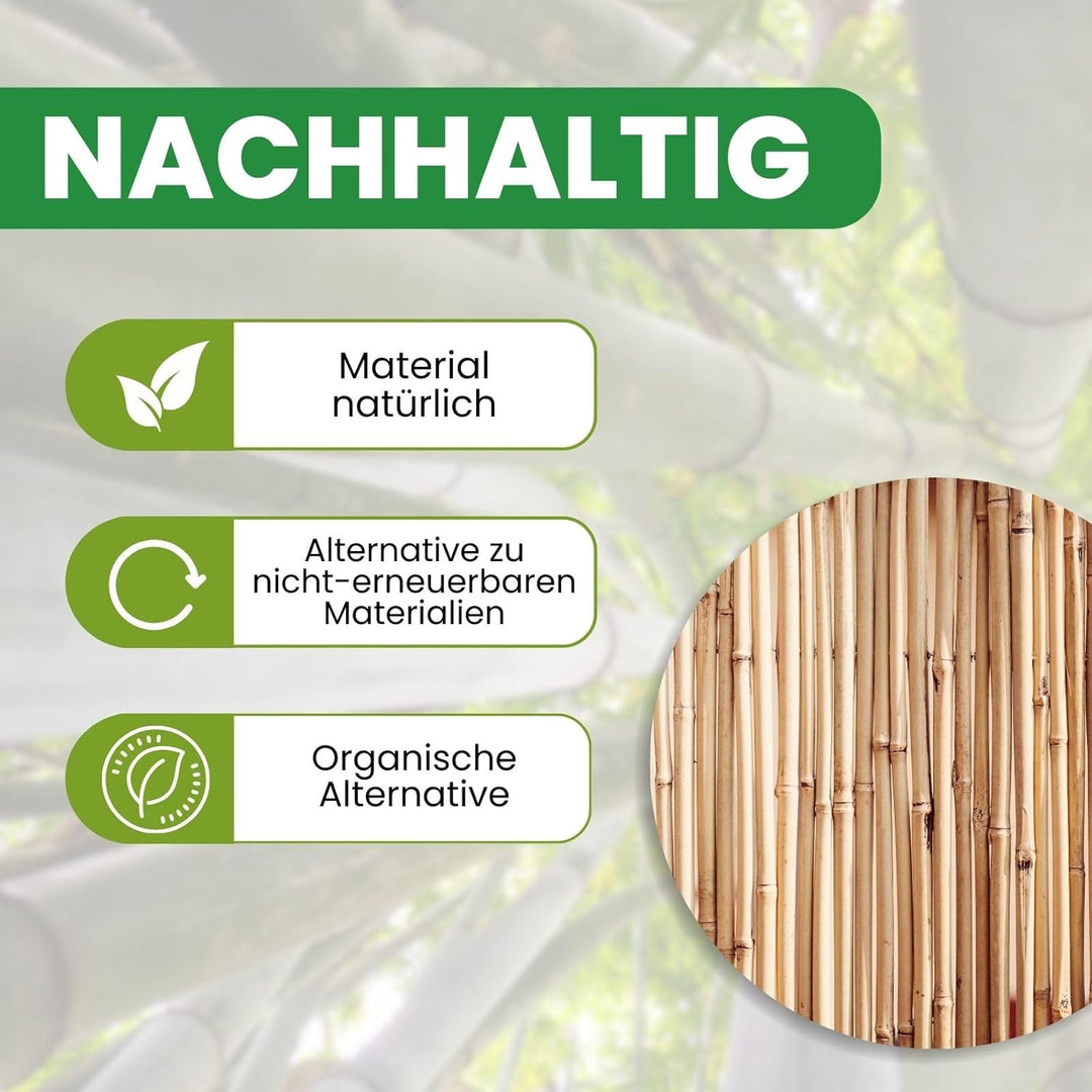PLANTAWA Bambusstäbe 90 cm Packung mit 25 Stück Ø 10-12 mm | Pflanzstab Bambusstab Gemüse, Tomaten u
