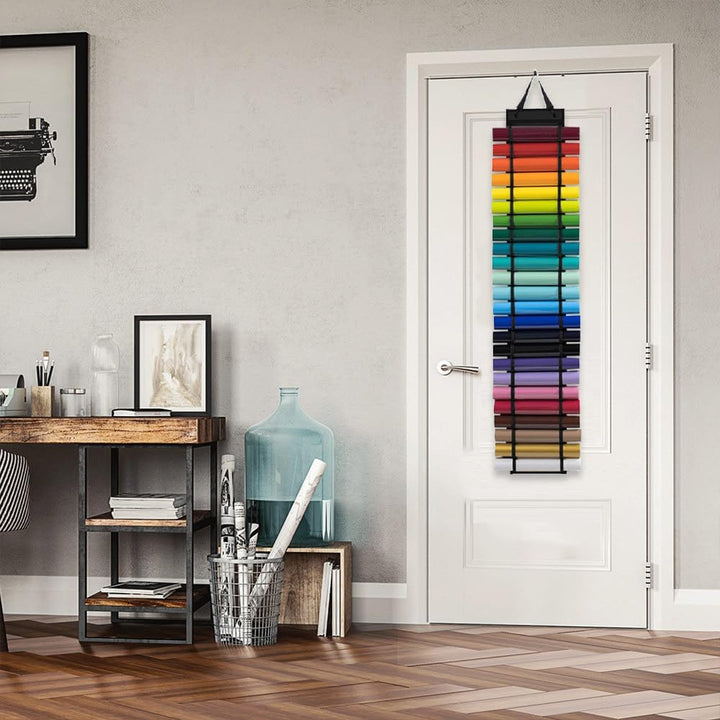 Wnddle Vinyl Rollen Organizer, Vinyl-Aufbewahrungsregal mit 24 Fächern, Vinyl-Rollenhalte, Vinyl Auf
