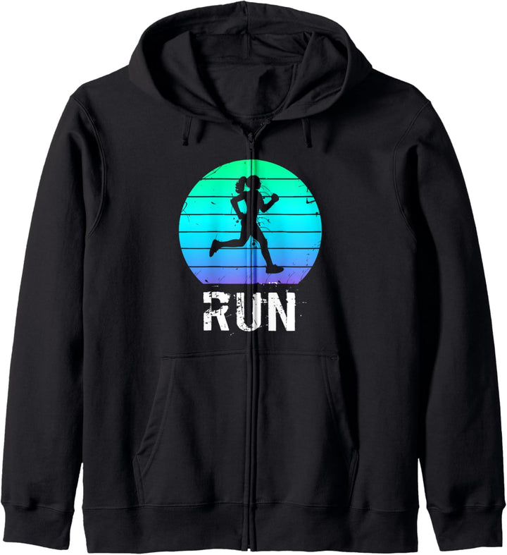 Running Girl Geschenk für Läufer Kapuzenjacke