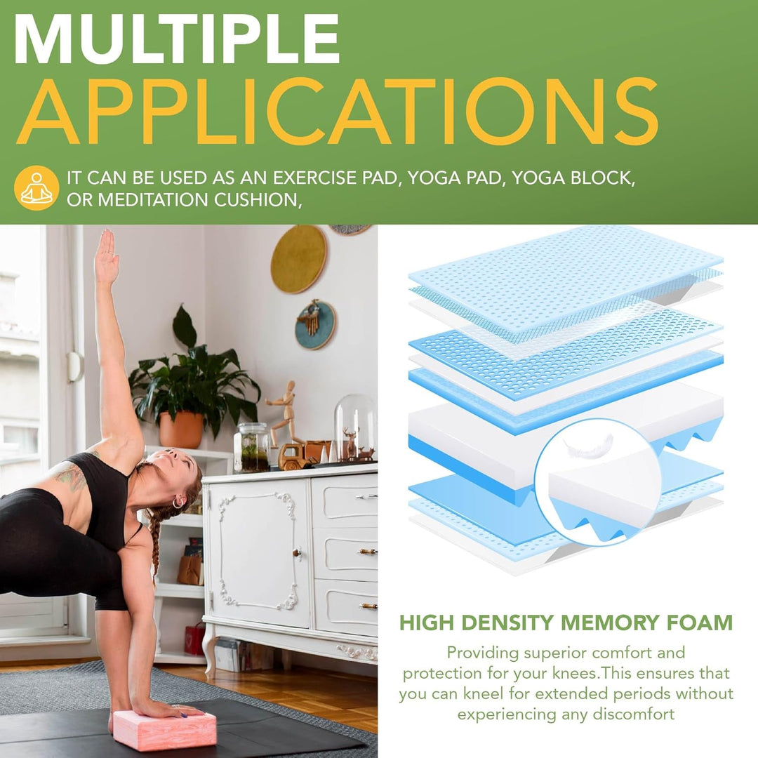 BLOSTM Extra dicke Garten-Knieunterlage – grosse, faltbare Garten-Knieunterlage mit Griffen – wasser