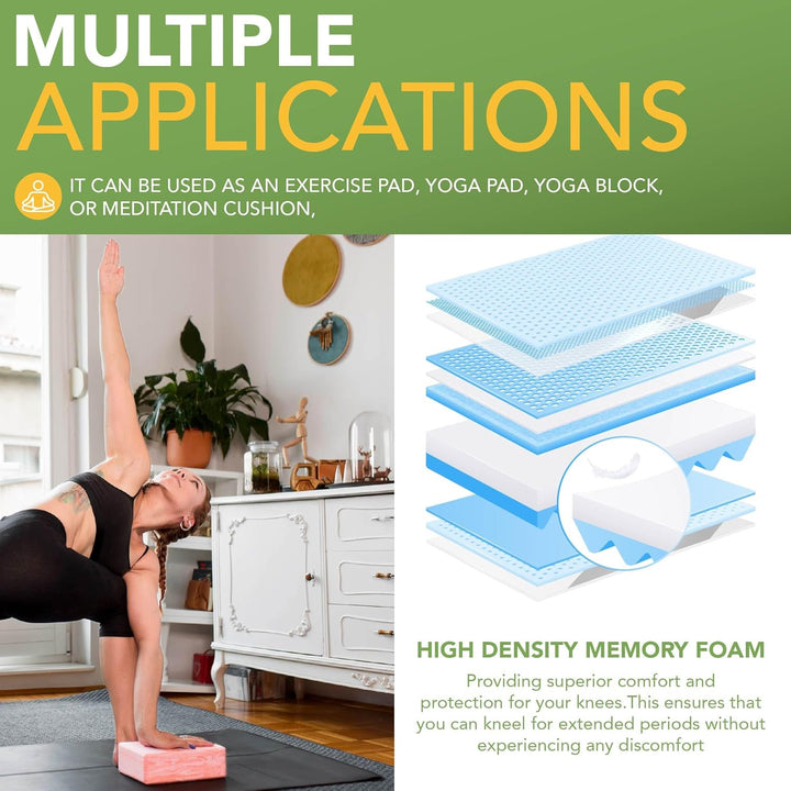 BLOSTM Extra dicke Garten-Knieunterlage – grosse, faltbare Garten-Knieunterlage mit Griffen – wasser