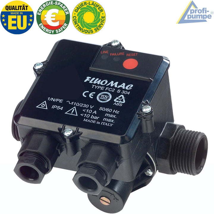 Druckwächter Automatic-Controller Durchflusswächter FLUOMAC® AC10 unverkabelt für Hauswasserwerk Pum