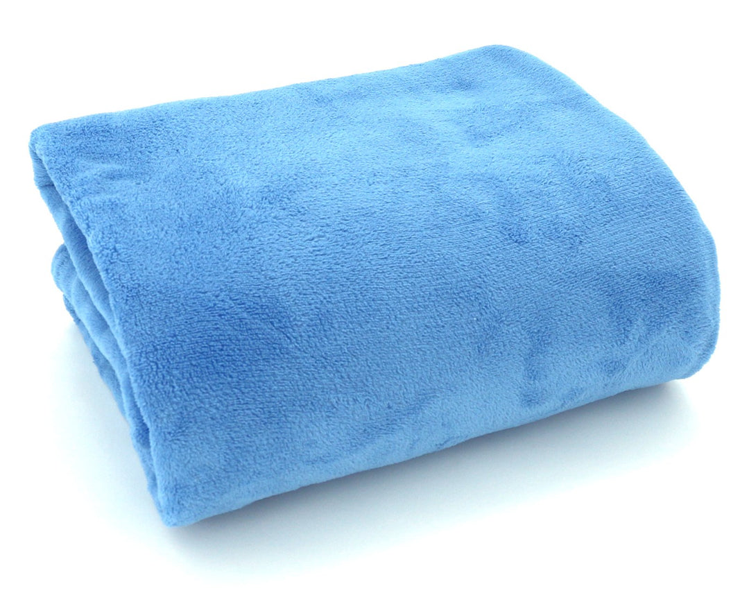 grosse super weiche Kuscheldecke XL HxB 150x200 cm in hellblau Microfaser Flanelldecke kuschelig war