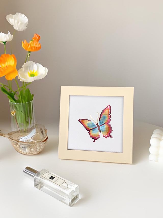 Figured'Art Mini Serie Diamond Painting Erwachsene - Schmetterlinge - Premium-Box mit 9 Stück 15x15