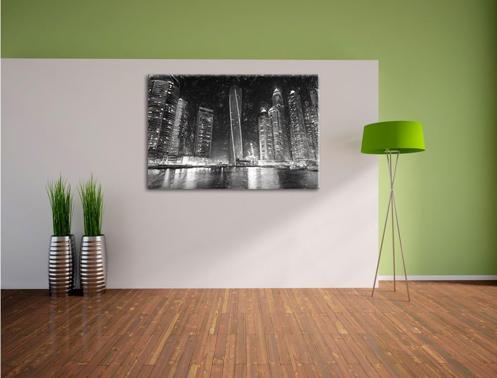 Pixxprint Dubai Burj al Arab als Leinwandbild/Grösse: 100x70 / Wandbild/Kunstdruck/fertig bespannt,
