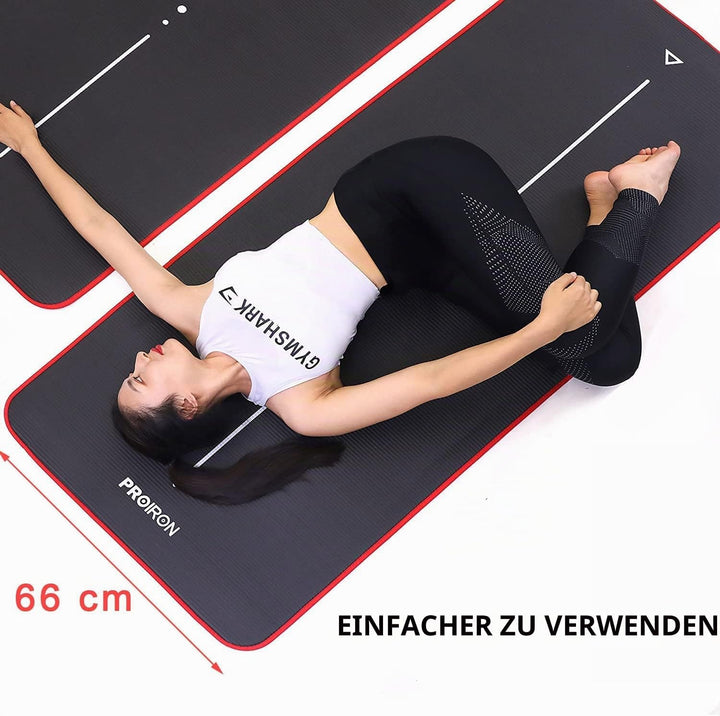 PROIRON Gymnastikmatte, Turnmatte für Zuhause mit Tragegurt Trainingsmatte Rutschfest, Yoga Matte Di