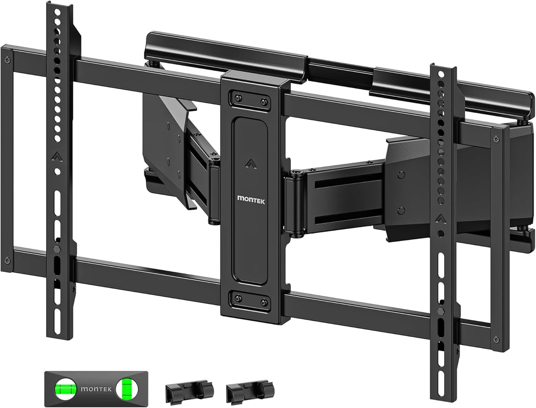 monTEK Hochbelastbare Ultra Slim TV Wandhalterung für 37-90 Zoll Fernseher bis zu 85kg, Schwenk &amp; Ne
