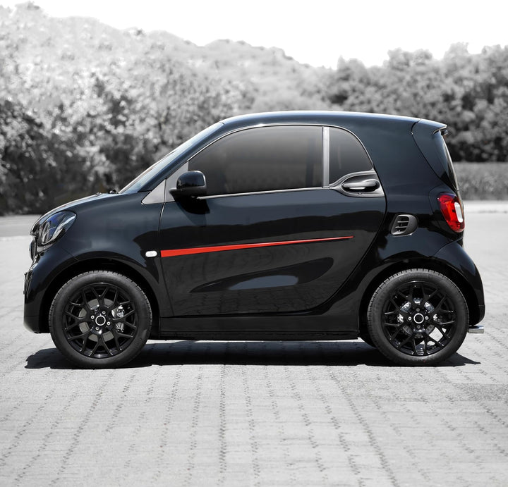 Folientechnik Bayer 1027 Akzentstreifen kompatibel mit Smart Fortwo 453 ab Bj. 2014 (Rot), Rot