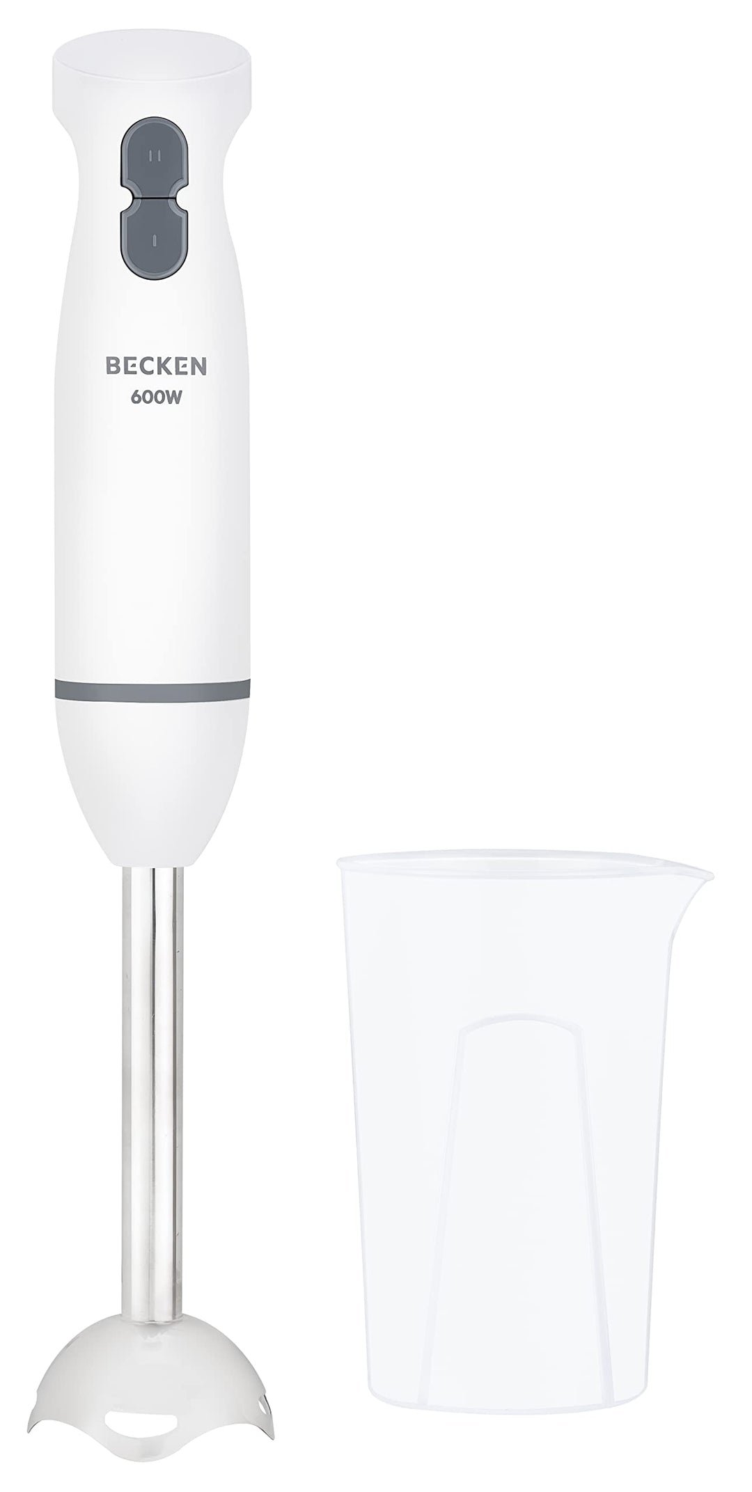 BECKEN Stabmixer – 2 variable Geschwindigkeiten – Edelstahl – Leistung 600 W – Inklusive Messbecher