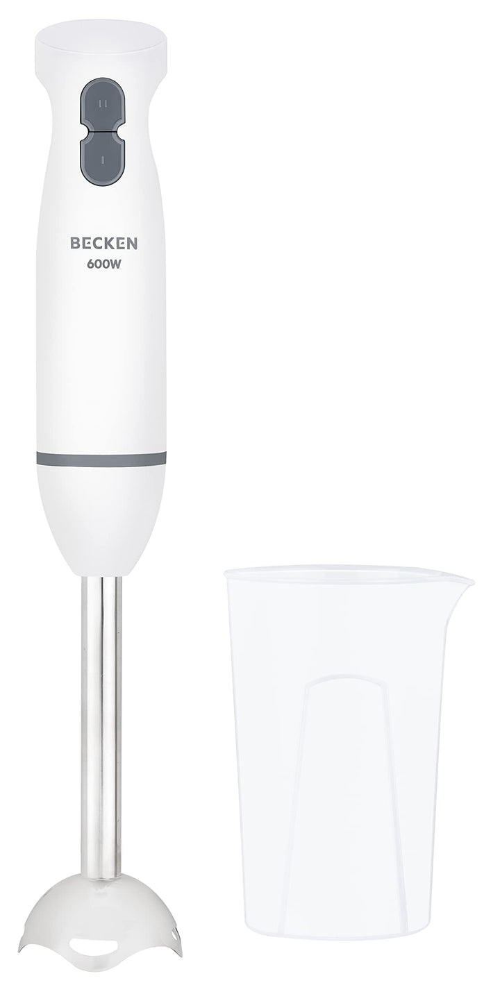 BECKEN Stabmixer – 2 variable Geschwindigkeiten – Edelstahl – Leistung 600 W – Inklusive Messbecher