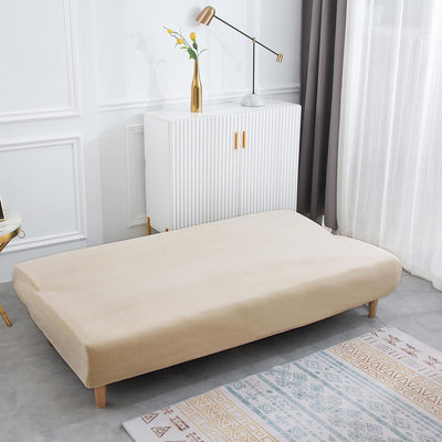 Mingfuxin Armlose Schlafsofabezüge, Stretch-Samt Futon Couchbezug Dicke weiche gemütliche Sofa Schon