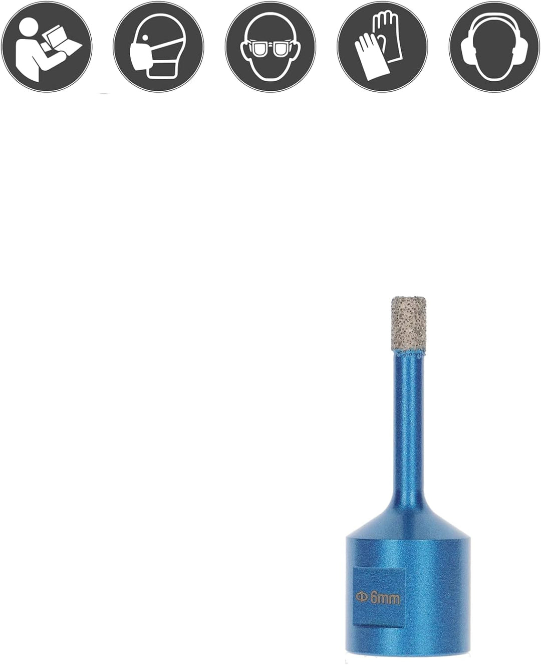 PRODIAMANT Diamant Fliesenbohrer 6mm x M14 Fliese, Feinsteinzeug, Keramik für Winkelschleifer, 6mm