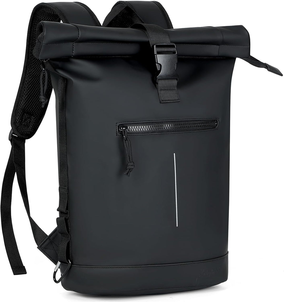Lekeinchi Rolltop Rucksack Wasserdicht für Damen &amp; Herren, Grosser, mit Computerfach für 17 Zoll Lap