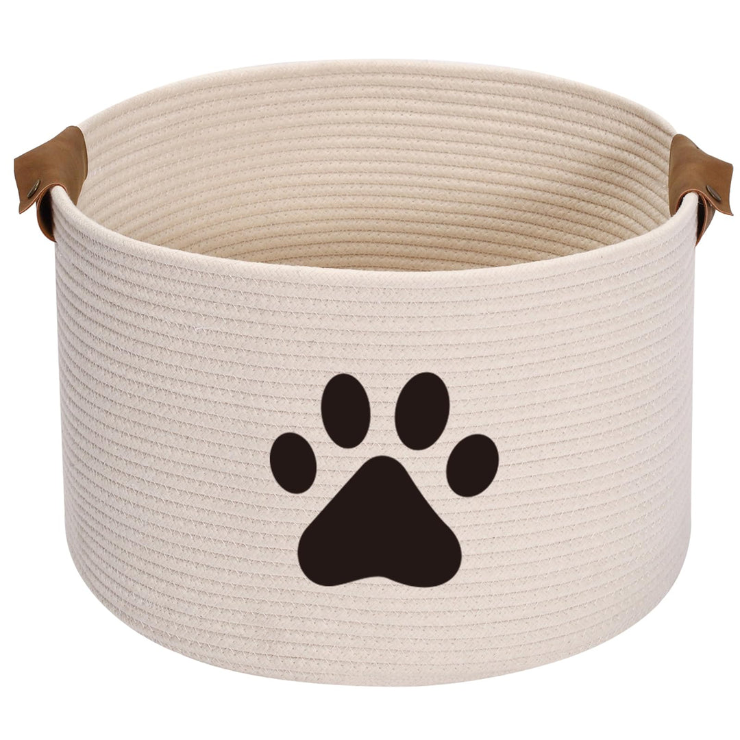 Morezi Hundespielzeug Aufbewahrungskorb，Hunde spielzeugkorb,Aufbewahrungskorb aus Baumwollseil, idea