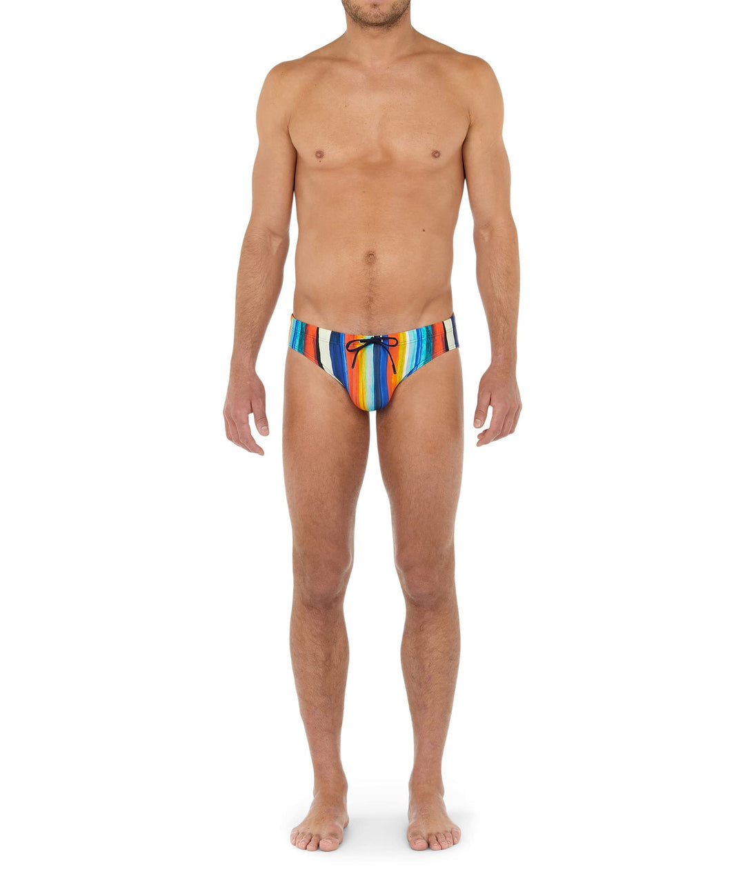 HOM Herren Slip De Bain Bamboo Badehose S Mehrfarbige Streifen, S Mehrfarbige Streifen