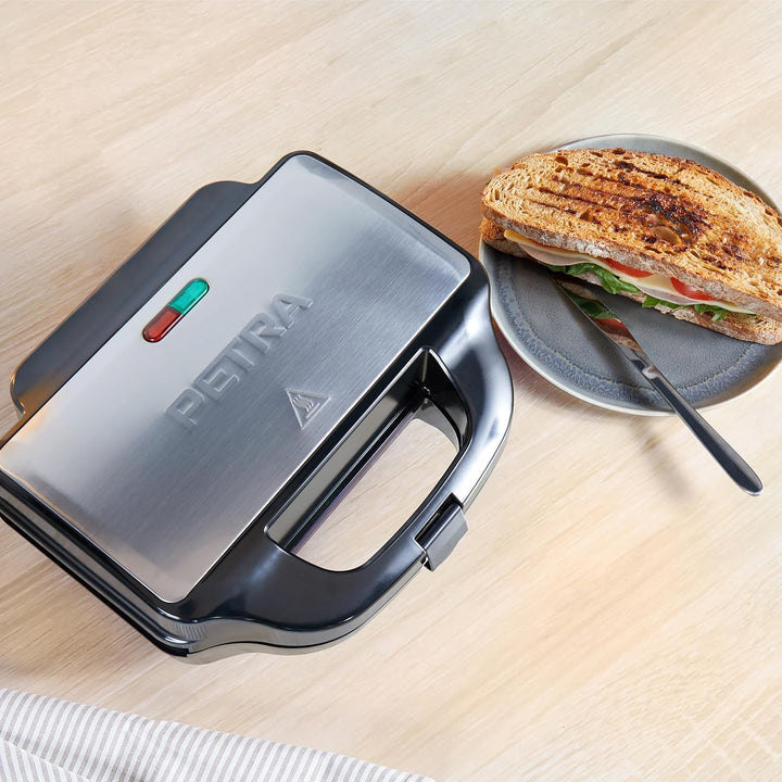 Petra PT2017TVDE XL-Sandwichtoaster - BPA-frei, tiefe, leicht zu reinigende antihaftbeschichtete Dop