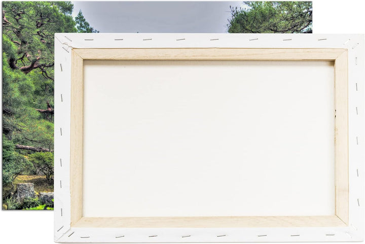 deyoli asiatisches Landhaus Format: 80x60 als Leinwandbild, Motiv fertig gerahmt auf Echtholzrahmen,