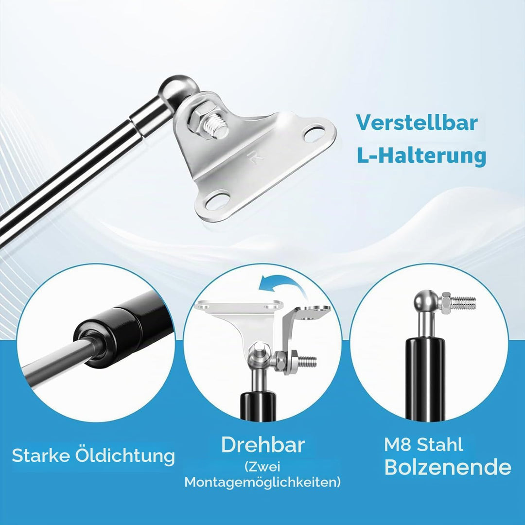 Gasdruckdämpfer Gasdruckfeder, Für Autos Heckklappendämpfer und Schranktür Dämpfer (380mm/20KG/200N)