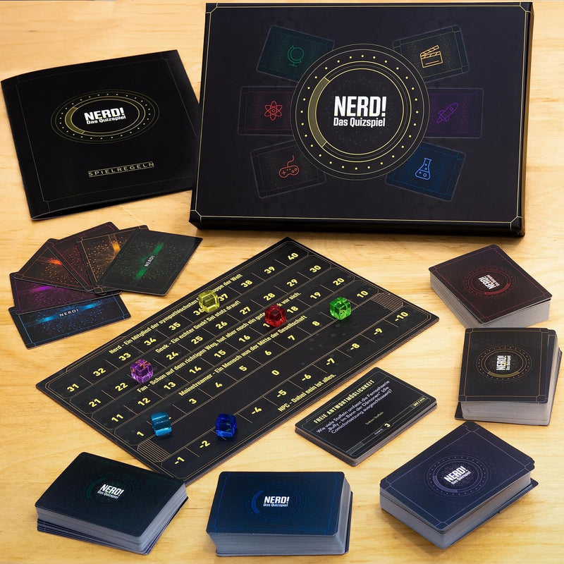 getDigital Nerd-Quiz Wissensspiel (Deutsch) - Ratespiel Kartenspiel mit Fragen zu verschiedenen Fand