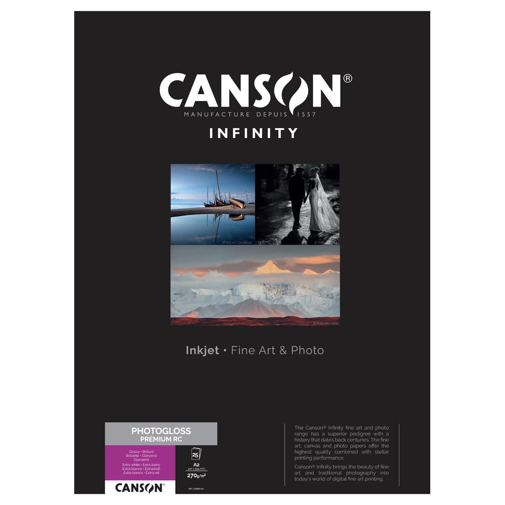 Canson 200001661 PhotoGloss Premium RC Box, Photopapier, A2 A2 42x59,4 cm, A2 42x59,4 cm