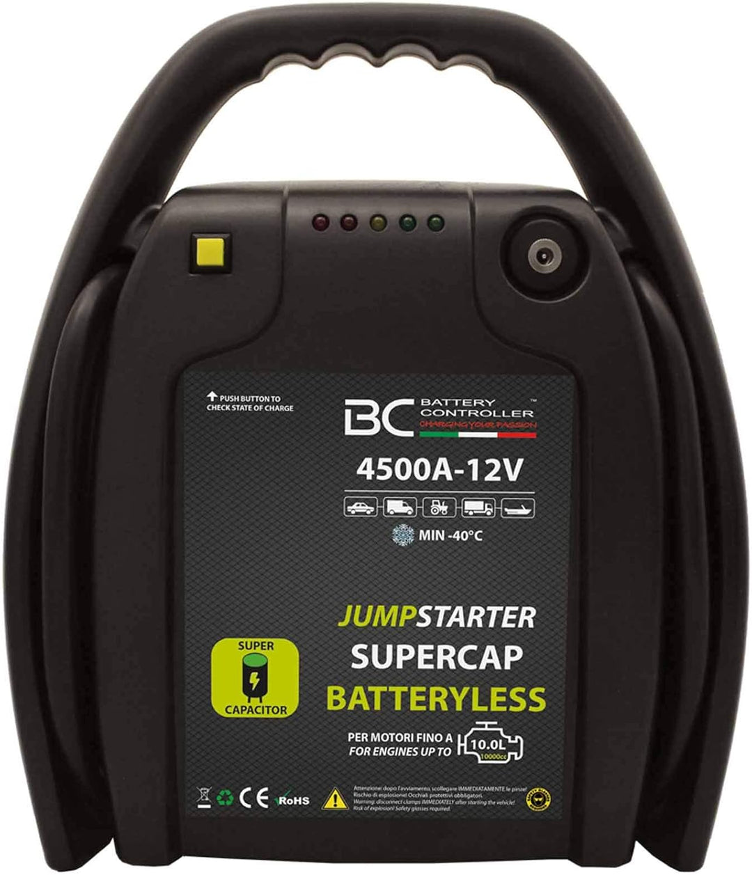BC Battery Controller 709JSB45-12 Jumpstarter mit Superkondensatoren, 12V, 4500A, bis zu-40 Grad C,