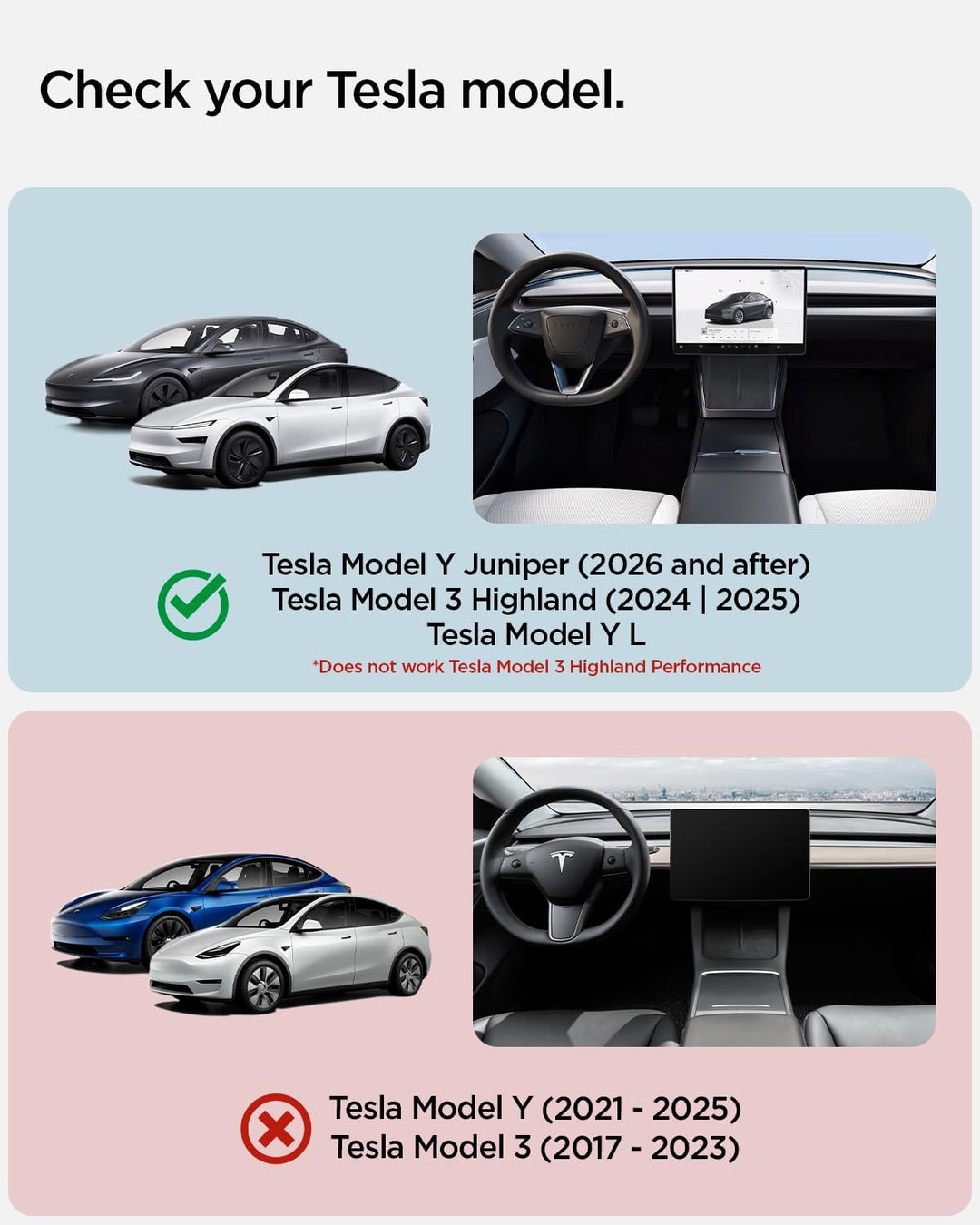 Spigen Tesla Model Y 2026 Juniper Model 3 2026 Highland Lufterfrischer Adapter【2 Stück】Lüftungsschli