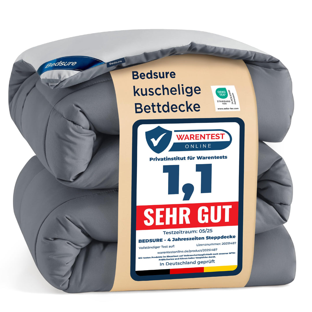 BEDSURE Bettdecke Ohne Bezug 135x200 - Bettdecke 135x200 für Allergiker, Warm & Gemütlich Ganzjahres