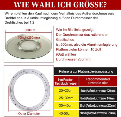 Drehtellerlager aus Aluminiumlegierung Hochleistungslagertisch Drehteller Hardware Runder Drehteller