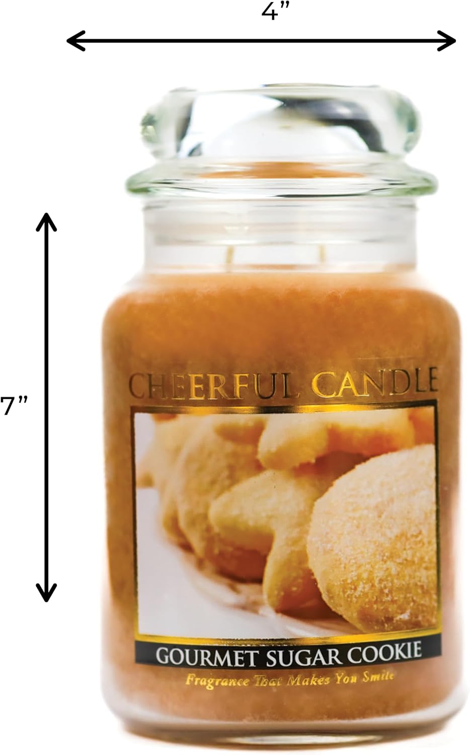 A Cheerful Giver Gourmet Sugar Cookies Jar Candle, 24-Ounce 24oz, 24oz