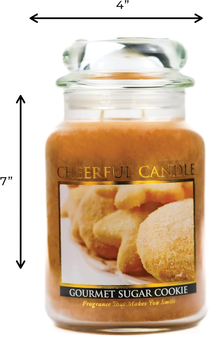 A Cheerful Giver Gourmet Sugar Cookies Jar Candle, 24-Ounce 24oz, 24oz
