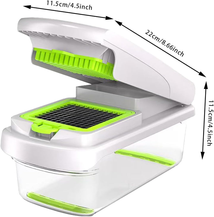 7-in-1 Gemüseschneider, Multifunktionaler Küchenschneider, Meal prep, Gemüsehobel mit 7 Klingen und
