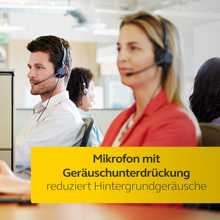 Jabra Biz 2300 USB-A MS On-Ear Mono Headset - Skype for Business zertifizierte Noise Cancelling Kabe