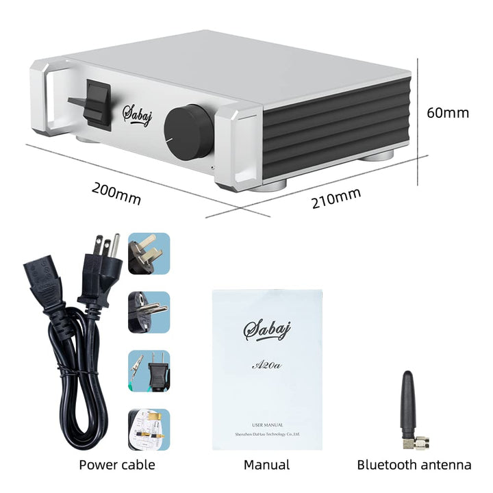 SABAJ A20a 2022 Version Leistungsverstärker MA5332M Chip 350 W Class D Bridge Tie Load Bietet XLR- u