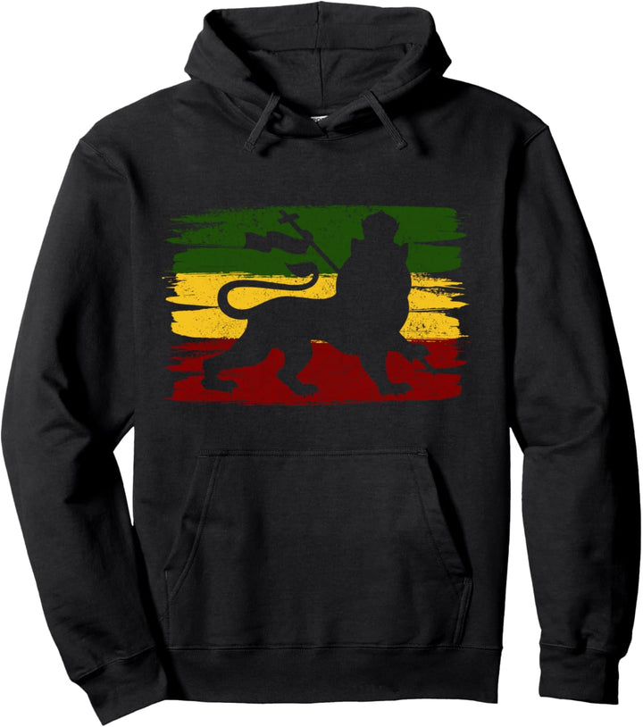 Rastafari Jamaika Reggae Musik Rasta Lion Of Judah Pullover Hoodie