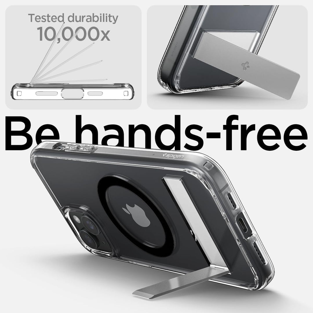 Spigen für iPhone 15 Plus Ultra Hybrid S MagFit All-in-One Hülle mit Ständer Kompatibel mit MagSafe
