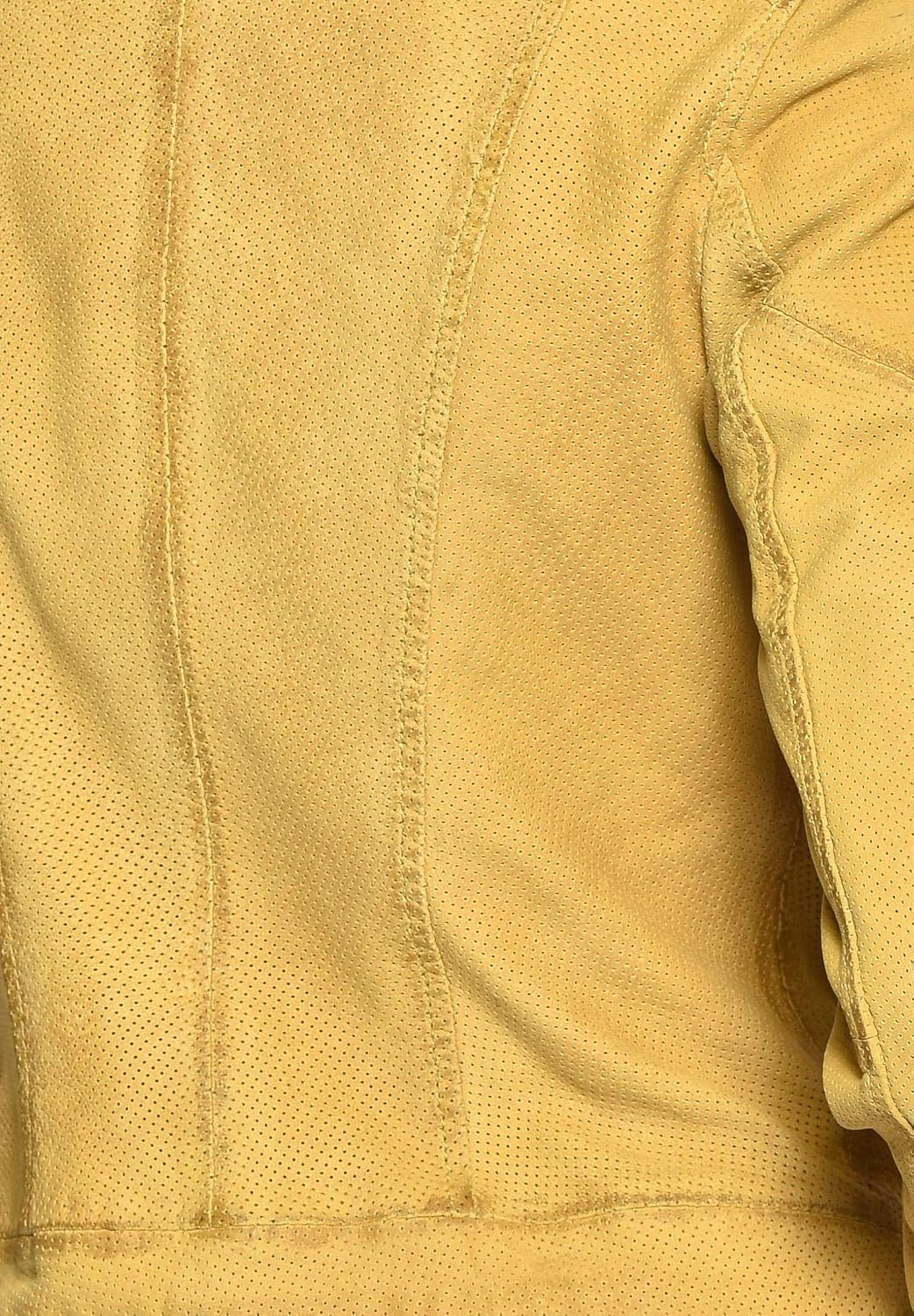 MAZE Damen Lederjacke Mabel S Gelb, S Gelb