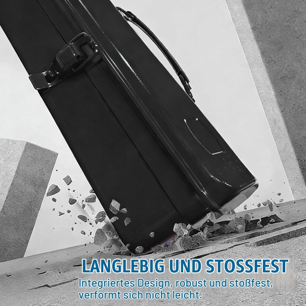 Mehrzweck-Werkzeugkiste mit Schlossschnalle und Tragegriff 37×16×12cm Schwarz, Schwarz
