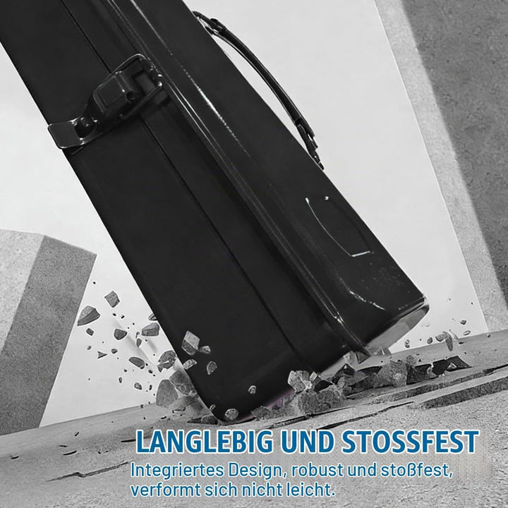 Mehrzweck-Werkzeugkiste mit Schlossschnalle und Tragegriff 37×16×12cm Schwarz, Schwarz