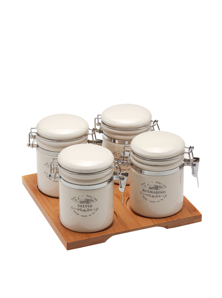 Tognana Snackschale "Sweet Campania" Set mit Gewürzgläsern, weiss