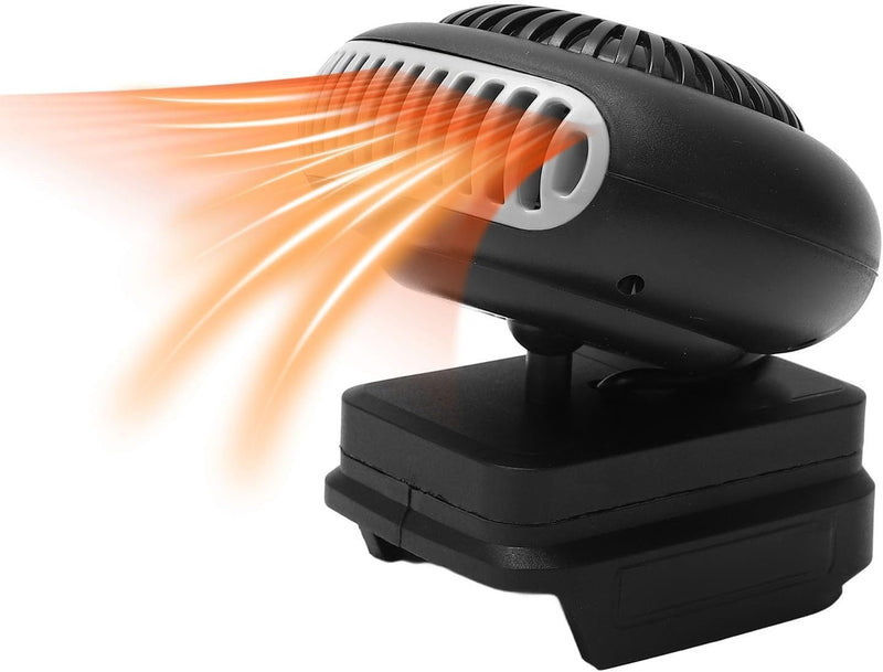 Tragbare Kleine Raumheizung, 170W 18V Batteriebetrieben 2 Gänge Elektrischer Heizlüfter für Baustell