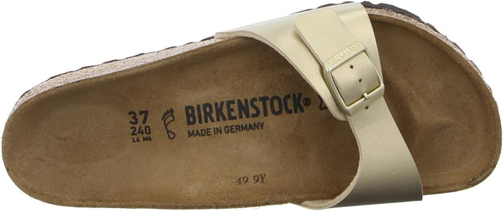 Birkenstock Classic MADRID BF-NUBUK Damen Pantoletten 37 EU Gold, 37 EU Gold