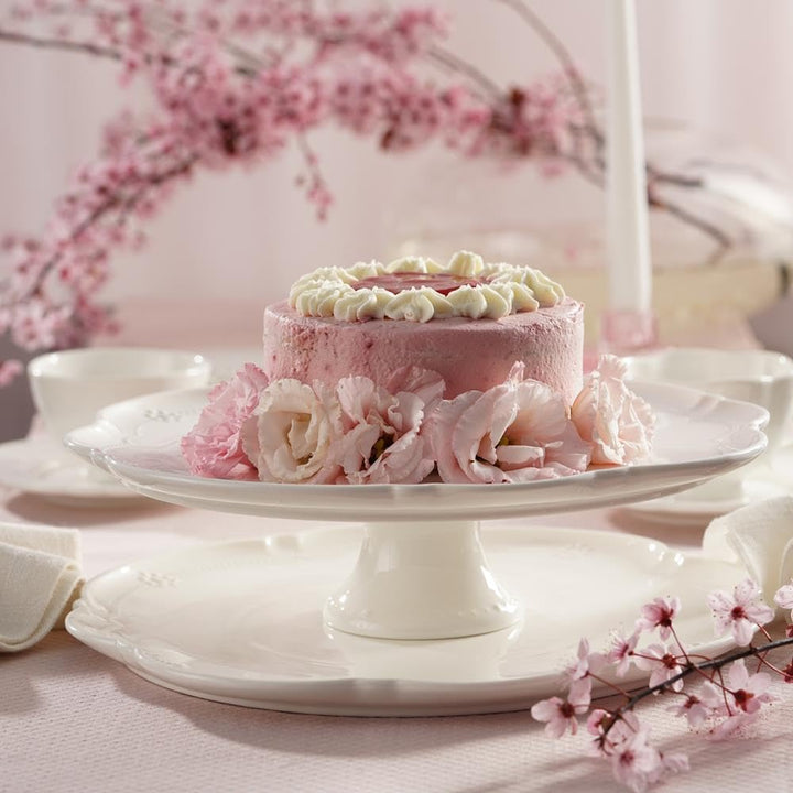 VILLA ITALIA Servierpatera Porzellan 28 cm - Elegantes Kuchenplatte Tiffany, Servierplatte für Torte