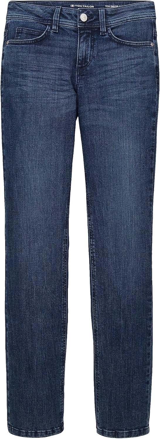 TOM TAILOR Damen Alexa Straight Jeans 26W / 32L 10282 - Dark Stone Wash Denim, 26W / 32L 10282 - Dar