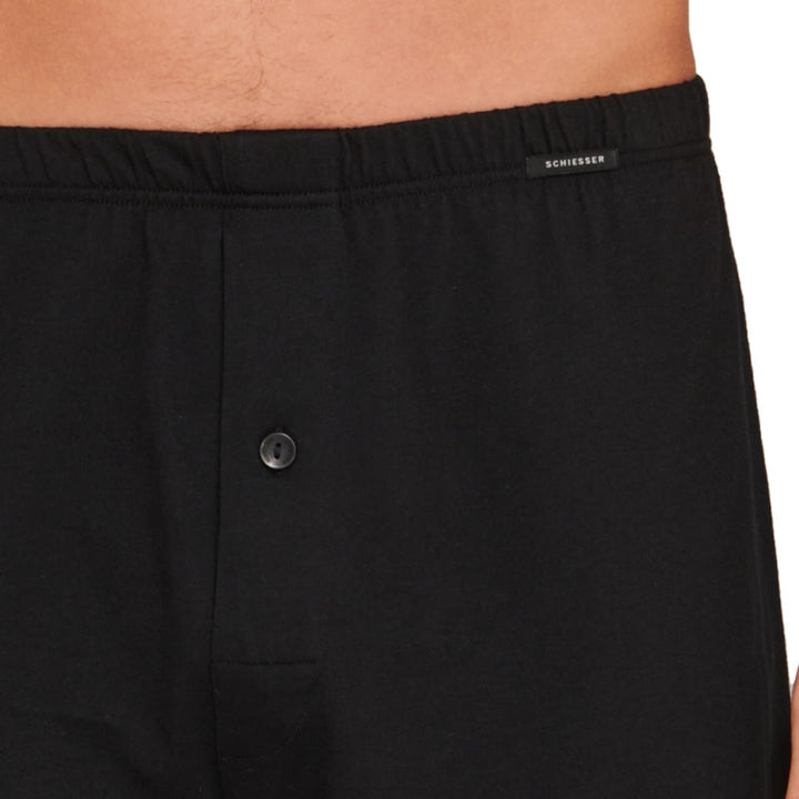 Schiesser Herren 2 PACK Boxershorts Baumwolle Web - Webboxer M Schwarz_174002, M Schwarz_174002