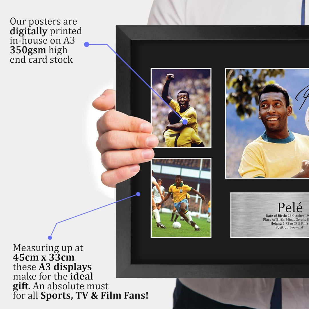 HWC Trading FR A3 Pele Brazil Geschenke Gedruckt, Signiert Autogramm Bild, Für Fussball-Fans Und Anh