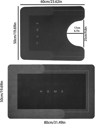 YeahBoom Super Absorbierende Bodenmatte,Schmutzabweisend Bodenmatte Für Bad,Memory-Schaum-Badematten